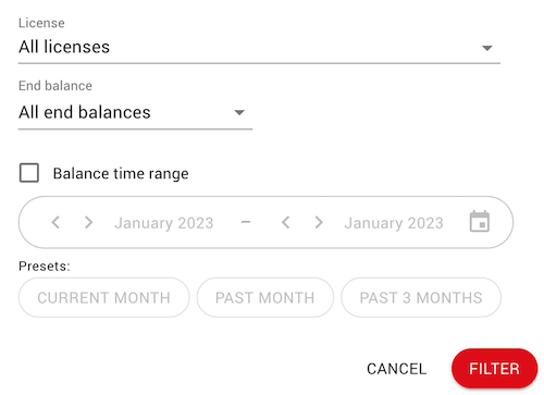 balances example