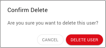 Delete user confirm