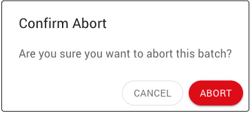 Confirm abort