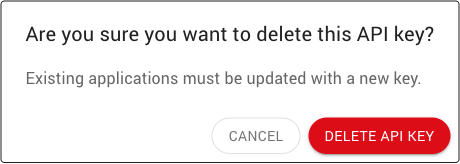 Confirm key delete