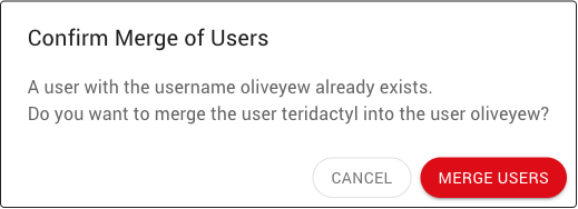 Rename user dialog